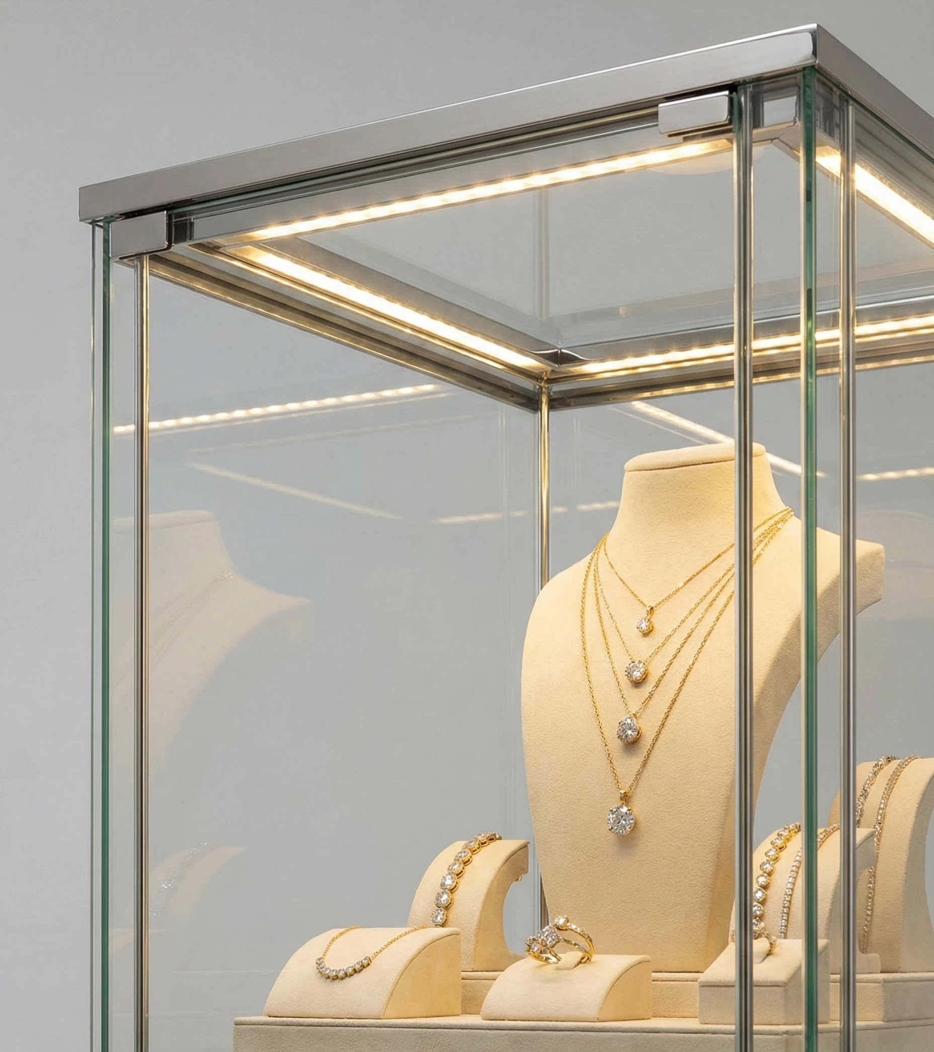 Jewelry Display Showcase with Premium Lighting