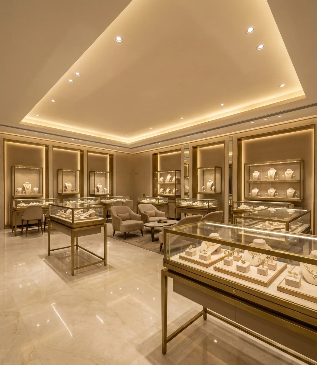 Complete Guide to Jewelry Showroom Interior Design: Luxury Meets Security