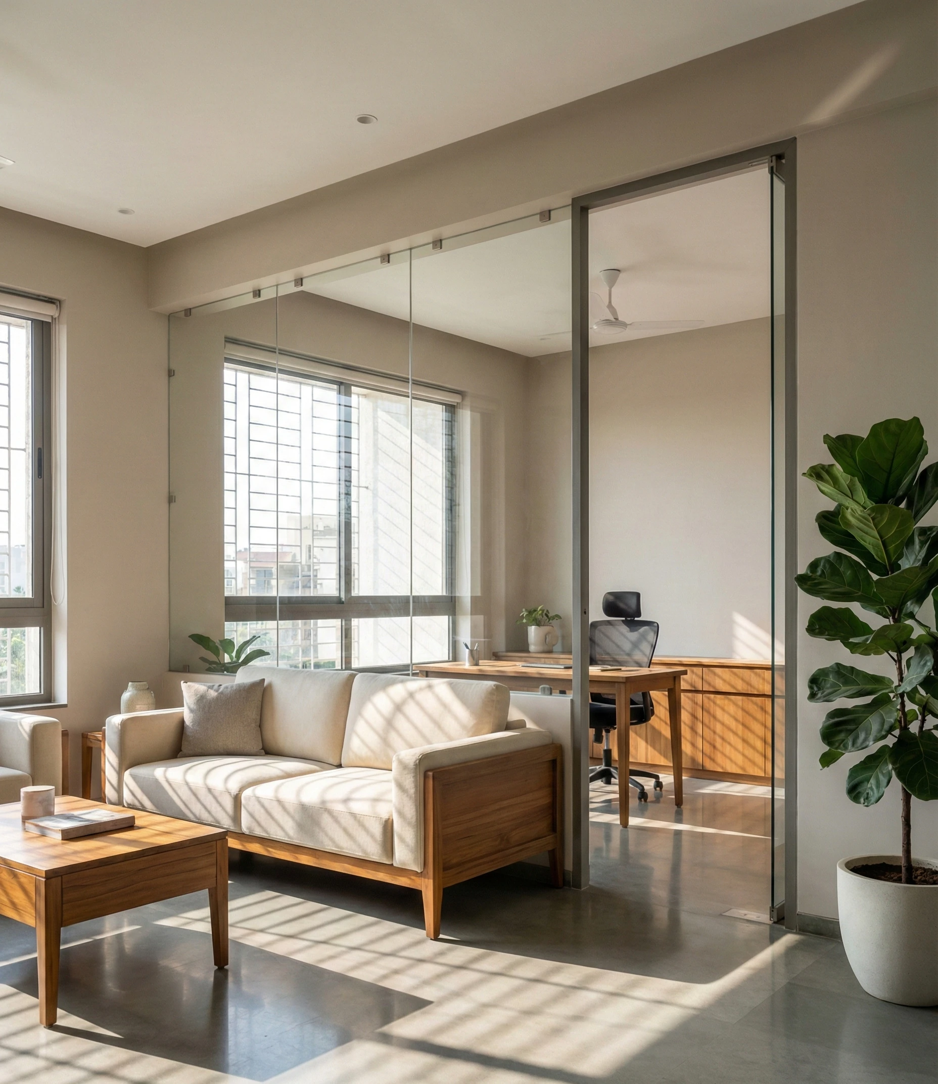 Modern Glass Partition Interior Design